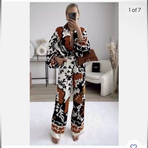 NWT Zara Printed 2-Piece Set in XS